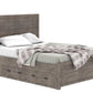 Rustic Classics Bedroom Set Whistler 4 Piece Reclaimed Wood Storage Platform Bedroom Furniture Set in Grey – Available in 2 Sizes