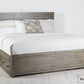 Rustic Classics Bedroom Set Whistler 4 Piece Reclaimed Wood Storage Platform Bedroom Furniture Set in Grey – Available in 2 Sizes