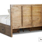 Rustic Classics Bedroom Set Whistler 4 Piece Reclaimed Wood Storage Platform Bedroom Furniture Set in Grey – Available in 2 Sizes