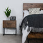 Blackcomb 4 Piece Reclaimed Wood and Metal Platform Bedroom Furniture Set in Coffee Bean - Available in 2 Sizes