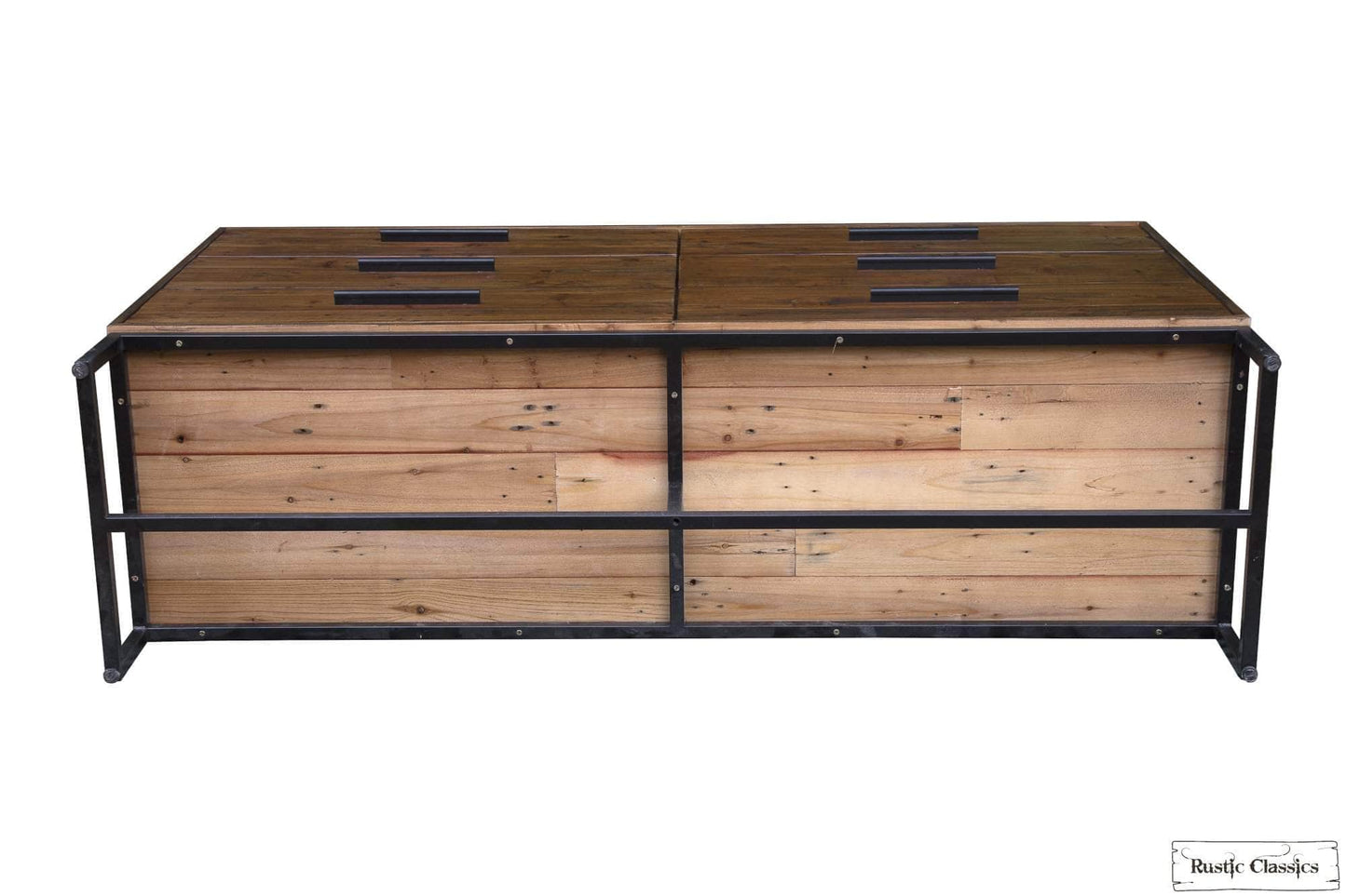 Rustic Classics Dresser Blackcomb Reclaimed Wood and Metal 6 Drawer Dresser in Coffee Bean