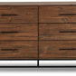 Rustic Classics Dresser Blackcomb Reclaimed Wood and Metal 6 Drawer Dresser in Coffee Bean