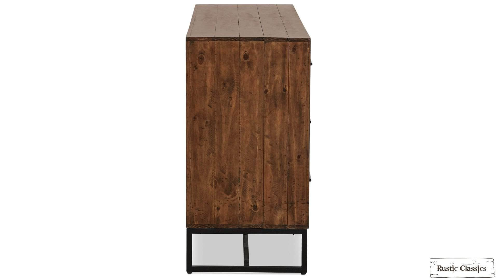 Rustic Classics Dresser Blackcomb Reclaimed Wood and Metal 6 Drawer Dresser in Coffee Bean