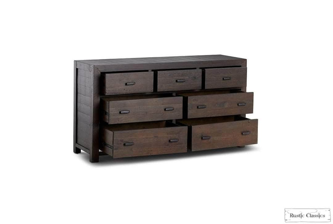 Rustic Classics Dresser Whistler Reclaimed Wood 7 Drawer Dresser in Brown