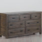 Rustic Classics Dresser Whistler Reclaimed Wood 7 Drawer Dresser in Grey