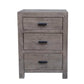 Rustic Classics Nightstand Whistler Reclaimed Wood 3 Drawer Nightstand in Grey