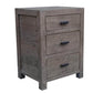 Rustic Classics Nightstand Whistler Reclaimed Wood 3 Drawer Nightstand in Grey